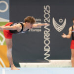 Andorra la Vella, Andorra - 27.05.2025: 
Yan Kies
beim Teamwettbewerb im Kunstturnen der Männer, bei den JPEE Andorra 2025, im Centre Esportiu Serradells am 27.05.2025 in Andorra la Vella, Andorra.

Foto Christian Palmisano