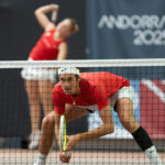 Andorra, Andorra - 30.05.2025:

Alex Knaff und Marie Weckerle
von Team Lëtzebuerg, im Halbfinale Tennis-Mixeddoppel, gegen Island (Thygesen-Bonifacius) an Tag 5 bei den bei den JPEE Andorra 2025, im Princiesport am 30.05.2025 in Andorra, Andorra.

Foto Christian Palmisano